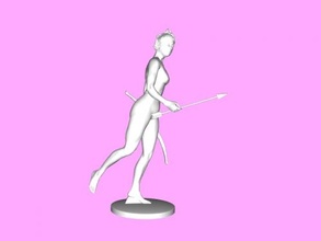 Diana avcı Bedava 3d model indir stl dosya Sanat heykel 3d print model - Mito3D