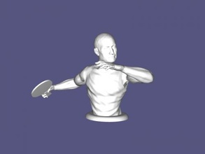 ping pong oyuncu Bedava 3d model indir stl dosya Sanat heykel 3d print model - Mito3D