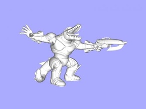 alligatore uomo gratuito 3d modello Scarica stl file giocattoli Giochi 3d print model - Mito3D