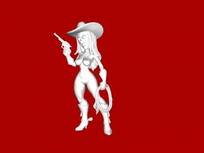 cowgirl figurine toys people 3d print model - Mito3D