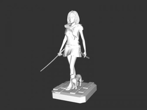 japanese girl swords toys people 3d print model - Mito3D