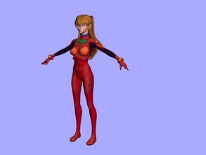 asuka langley obj giocattoli cartoni animati 3d print model - Mito3D