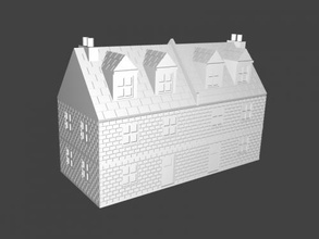 townhouse free 3d model - download stl file Art Architecture 3d print model - Mito3D