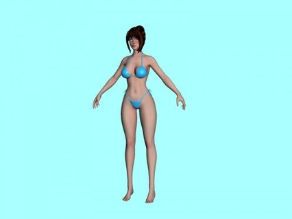 Himmel Farbe Bikini obj 3d print model - Mito3D