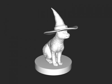 cat in a witch's hat toys animals 3d print model - Mito3D