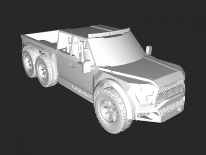 6 wheel ford 3d print model - Mito3D