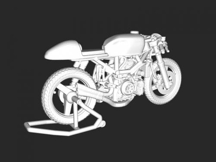 cafe racer bike 3d print model - Mito3D