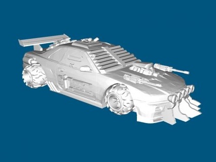 zombie car 3d print model - Mito3D