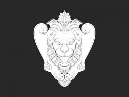 décor Lion 3d print model - Mito3D