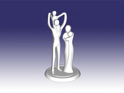 Familie Figur 3d print model - Mito3D