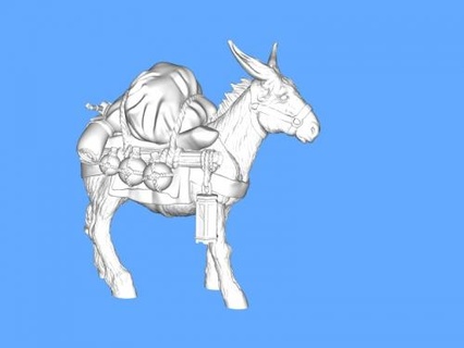 pack donkey 3d print model - Mito3D
