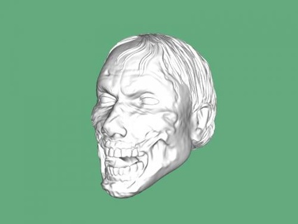 zombie testa 3d print model - Mito3D