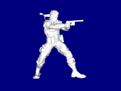 solid snake 3d print model - Mito3D