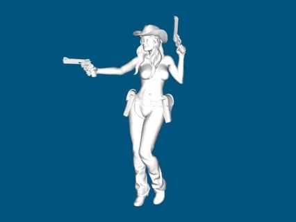 gefährlich cowgirl spielzeuge 3d print model - Mito3D