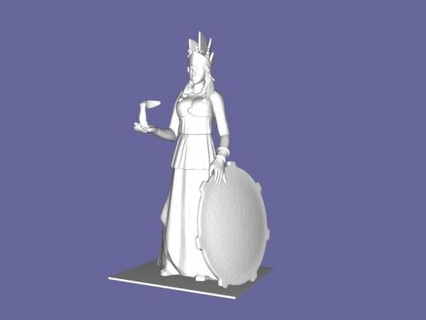 atenea estatua 3d print model - Mito3D