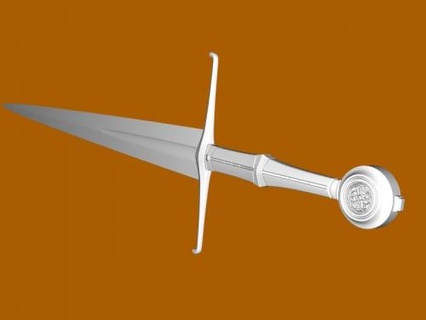 gothic sword obj toys weapon 3d print model - Mito3D