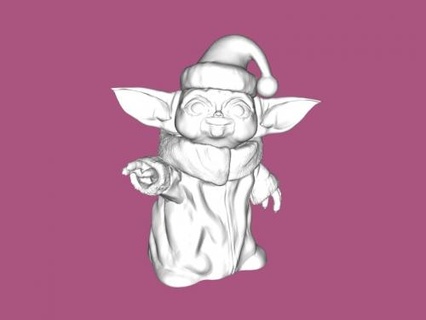 christmas baby yoda home accessories 3d print model - Mito3D