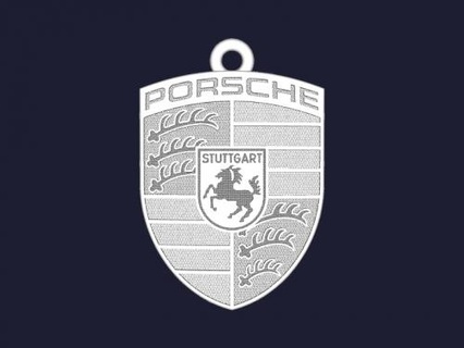 porsche keychain fashion accessories 3d print model - Mito3D
