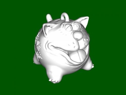 christmas ball cat 3d print model - Mito3D