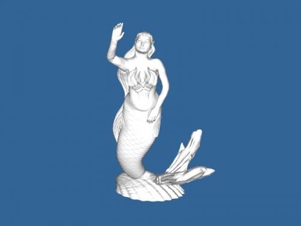 plump mermaid 3d print model - Mito3D