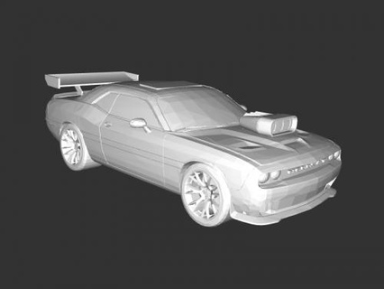 dodge challenger modified toys machinery 3d print model - Mito3D