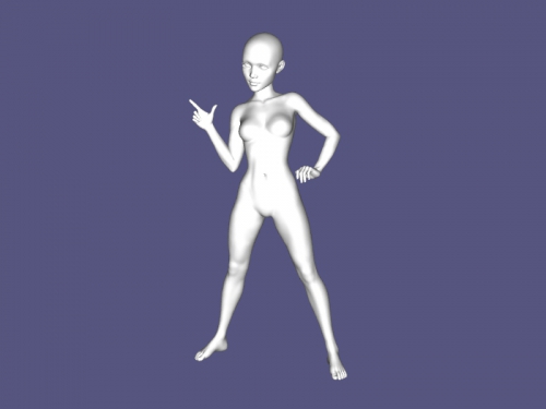 basic pose obj 3D print model - Mito3D