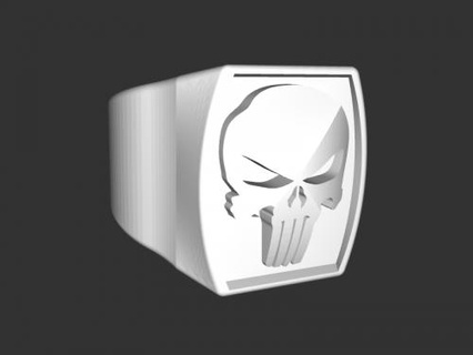 beautiful punisher ring Fashion Ornaments 3d print model - Mito3D