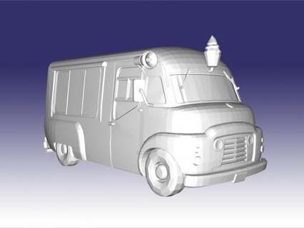 hielo crema coche vehiculo juguetes maquinaria 3d print model - Mito3D