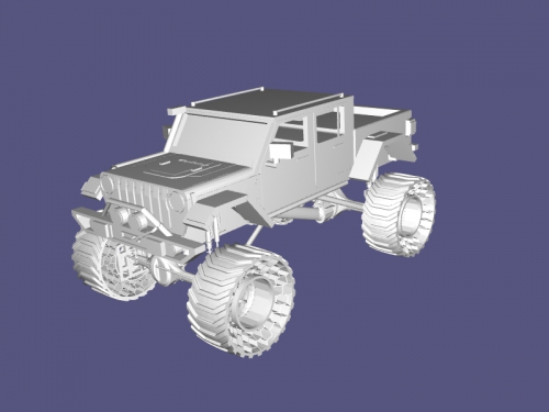 jeep gladiateur jouets machinerie 3D print model - Mito3D