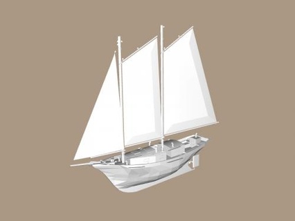 simple yacht Toys Machinery 3d print model - Mito3D