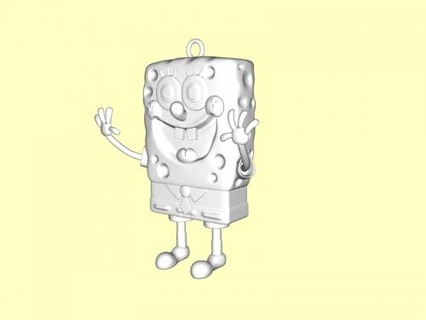 spongebob keychain Toys Cartoons 3d print model - Mito3D