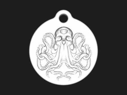 skull kraken keychain Fashion Accessories 3d print model - Mito3D