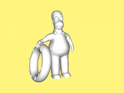 Homer Krapfen Spielzeuge Cartoons 3d print model - Mito3D