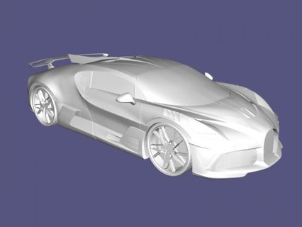 Bugatti divo oyuncaklar makine 3d print model - Mito3D