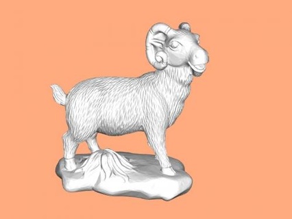 ram figurine Toys Animals 3d print model - Mito3D