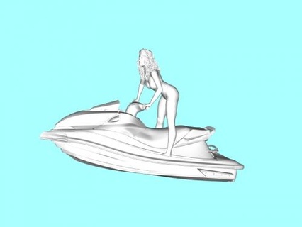 kız jet kayak oyuncaklar insanlar 3d print model - Mito3D