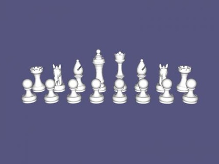easy print chess set Games 3d print model - Mito3D