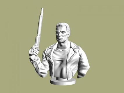 Terminator Büste Spielzeuge Filme 3d print model - Mito3D