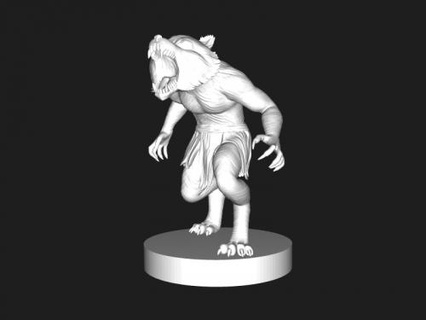 snarling werewolf Toys Cartoons 3d print model - Mito3D
