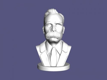 nietzsche's bust Art Sculpture 3d print model - Mito3D