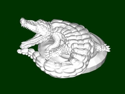 peligroso cocodrilo juguetes animales 3d print model - Mito3D