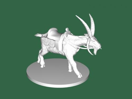 saddled goat Toys Animals 3d print model - Mito3D