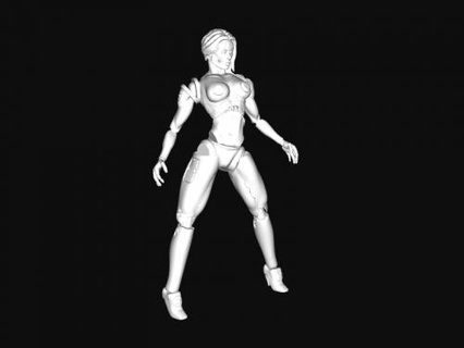 humanoide cyborg juguetes maquinaria 3d print model - Mito3D