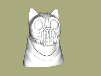kedi maske oyuncaklar hayvanlar 3d print model - Mito3D
