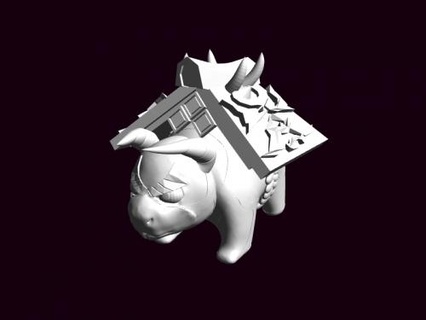 ushi toro juguetes caricaturas 3d print model - Mito3D