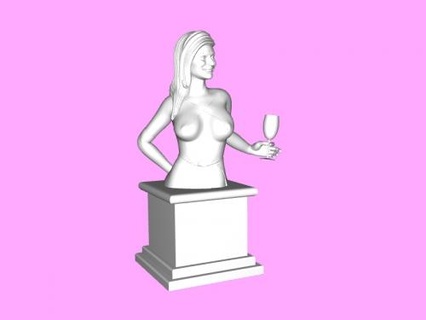 casus büst Sanat heykel 3d print model - Mito3D