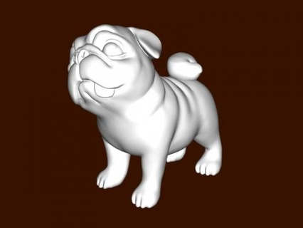 niedlich Mops Spielzeuge Tiere 3d print model - Mito3D