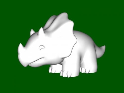 cute triceratops Toys Animals 3d print model - Mito3D