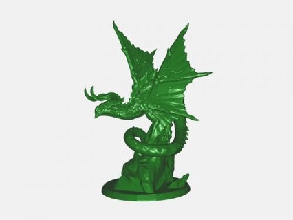 yeşil Ejderha oyuncaklar çizgi filmler 3d print model - Mito3D