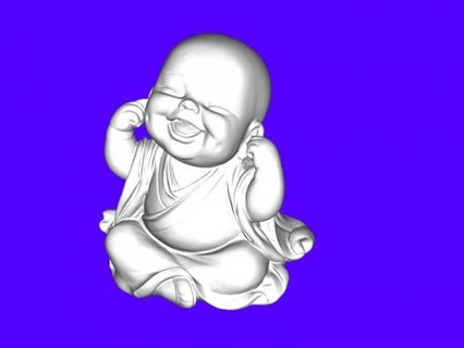 glücklich Buddha Kunst Skulptur 3d print model - Mito3D